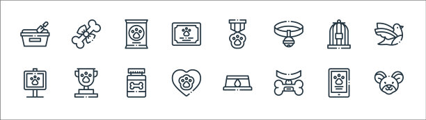 宠物线图标线性设置质量线设置等图片下载