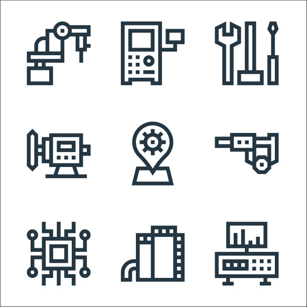 制造线图标线性设置质量线图片下载