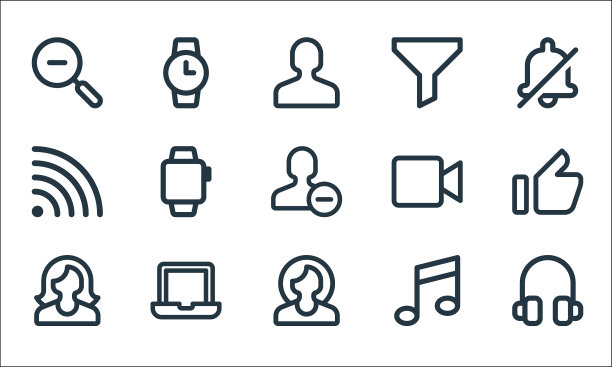 用户界面线图标线性设置质量线图片下载