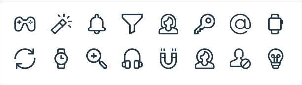 用户界面线图标线性设置质量线图片下载