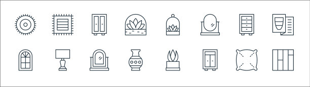 内饰线图标线性集质量线集图片下载