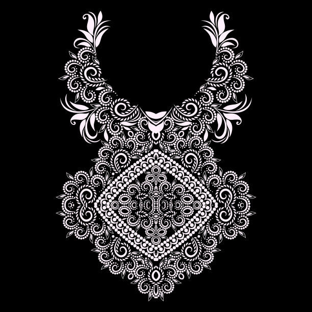 装饰性的黑白吊坠图片下载