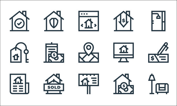 不动产线图标线性设置质量线图片下载