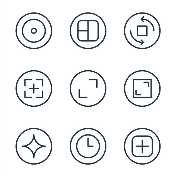 相机线图标线性集质量线集图片下载