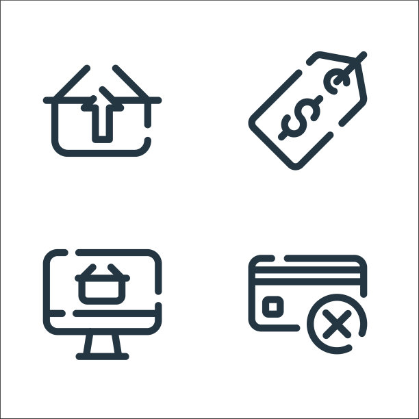 购物线图标线性设置质量线设置图片下载