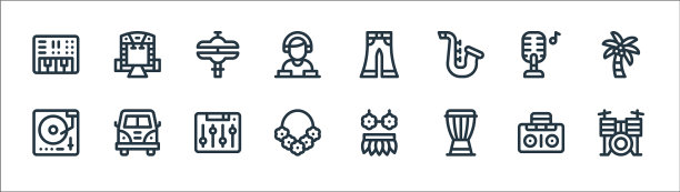 雷鬼线图标线性集质量线集图片下载