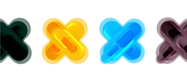 现代玻璃十字形抽象图片下载