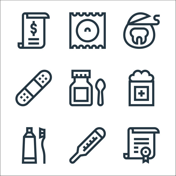 药房线ICONS线性设置质量线设置图片下载