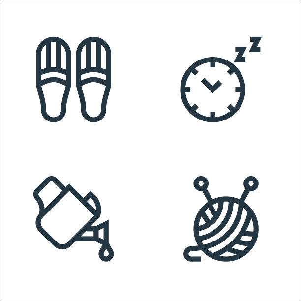 退休家居线图标线性设置质量图片下载