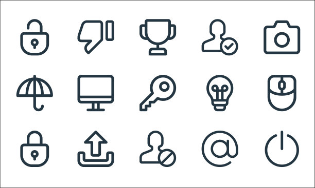 用户界面线图标线性设置质量线图片下载