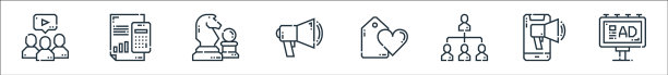 营销线图标线性集质量线集图片下载