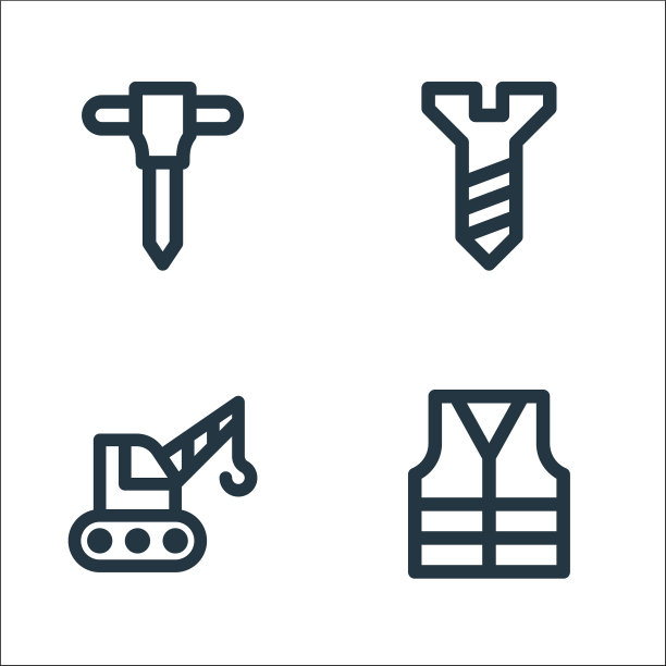 劳动节线图标线性集质量线集图片下载