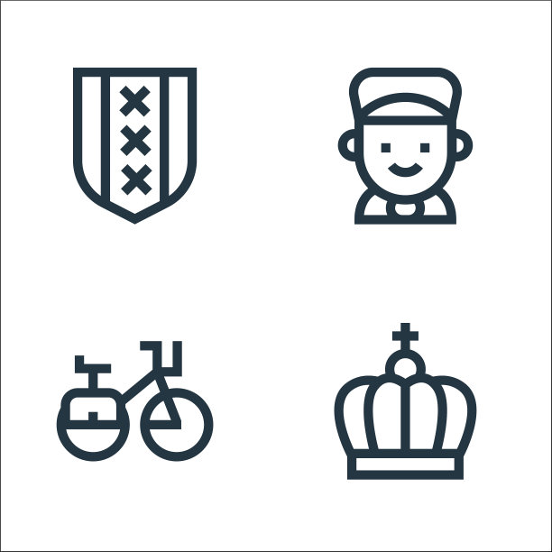 荷兰线图标线性集质量线集图片下载