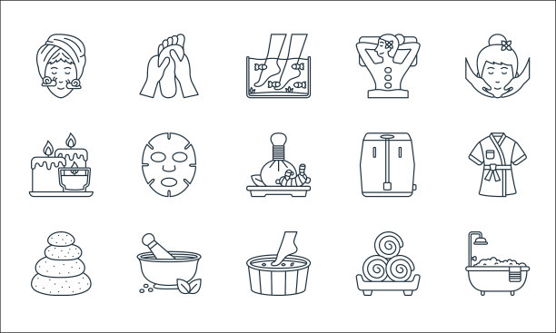 水疗线图标线性设置质量线设置等图片下载