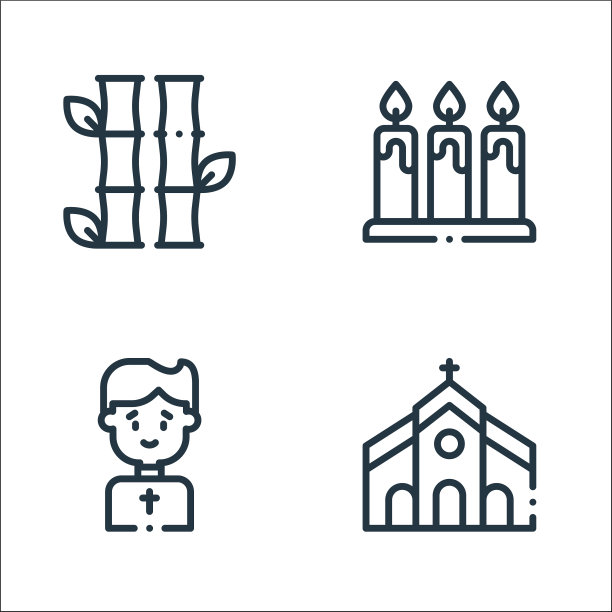 精神线图标线性集质量线集图片下载