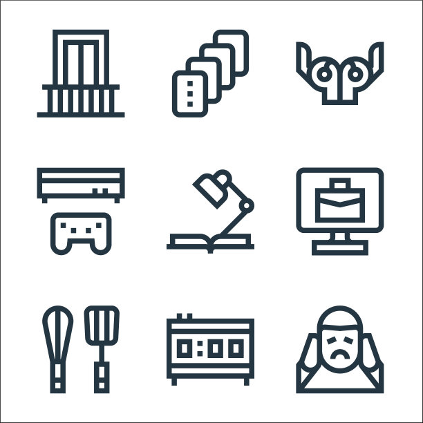 心理健康线图标线性设置质量线图片下载