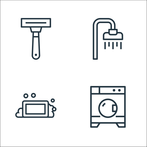 卫生线图标线性集质量线集图片下载