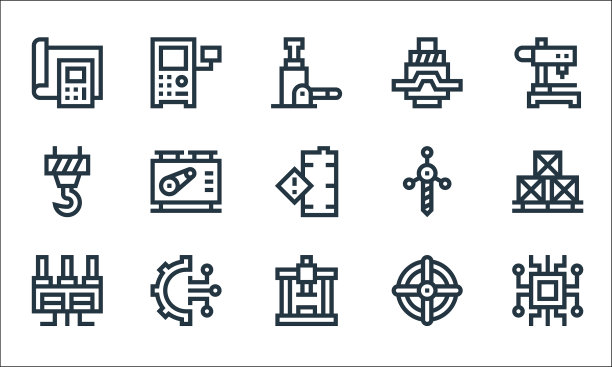 制造线图标线性设置质量线图片下载