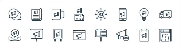 广告线图标线性设置质量线图片下载