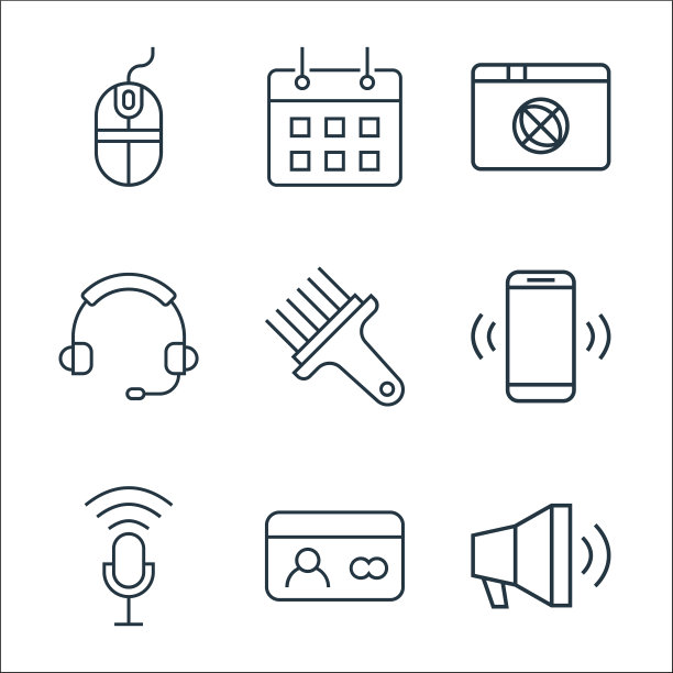 用户界面线图标线性设置质量线图片下载