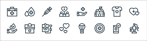 慈善线图标线设置质量线设置图片下载