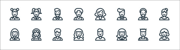 人线图标线集质量线集图片下载