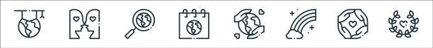 世界爱线图标线集质量线集图片下载