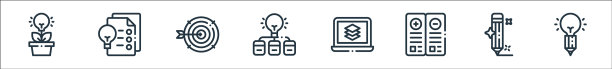 设计思路线图标线性集质量图片下载
