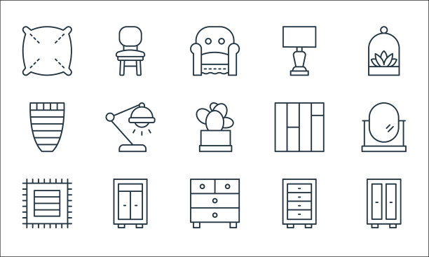 内饰线图标线性集质量线集图片下载