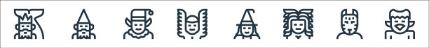 神奇的人物线条图标线性集合图片下载