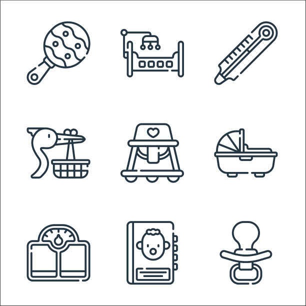 母线图标线性集质量线集图片下载