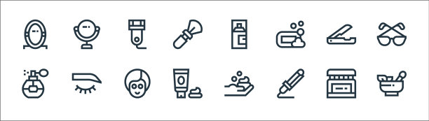 美丽线图标线性集质量线集图片下载