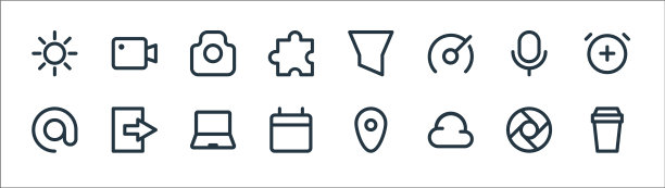 用户界面线图标线性设置质量线图片下载