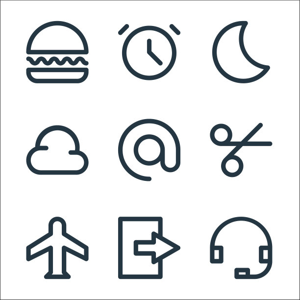 用户界面线图标线性设置质量线图片下载