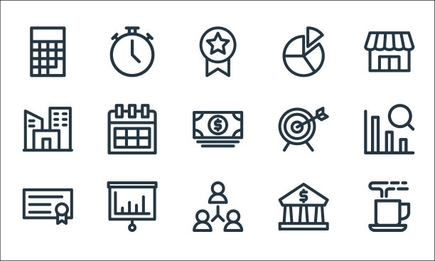 业务线图标线性集质量线集图片下载