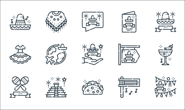 五月节线图标线性设置质量线图片下载