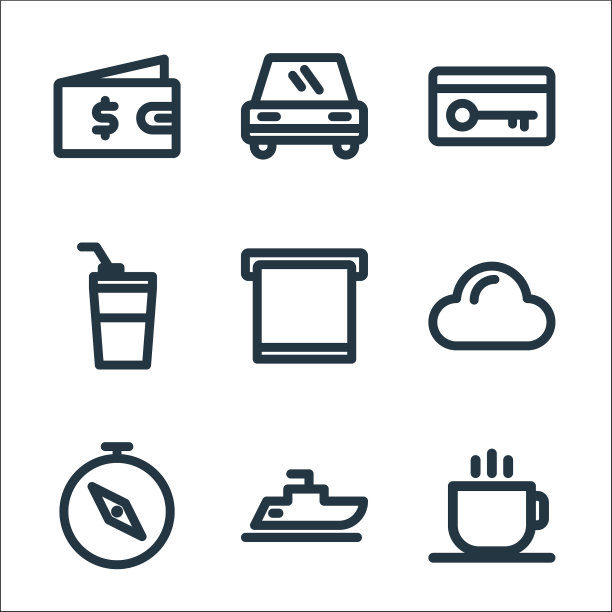 假日线图标线性集质量线集图片下载