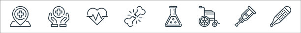 医疗线图标线性集质量线集图片下载