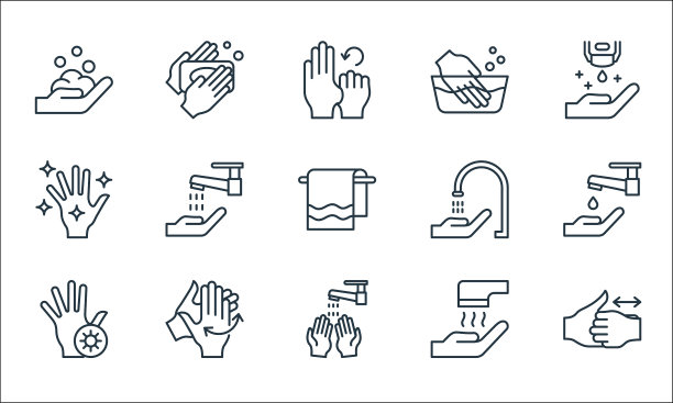 洗手线图标线性设置质量线设置图片下载