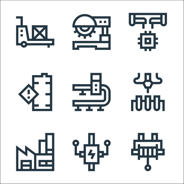 制造线图标线性设置质量线图片下载