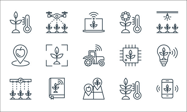智能农场线图标线性设置质量线设置图片下载