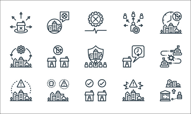 锁定线图标线性集质量线集图片下载