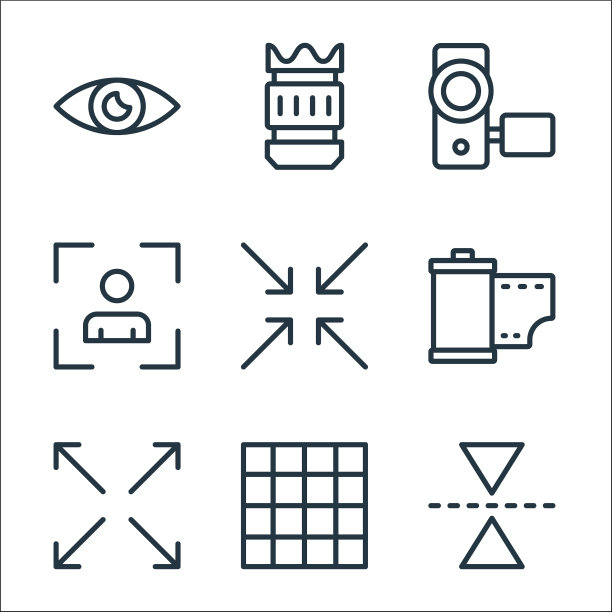 摄影线图标线性设置质量线图片下载