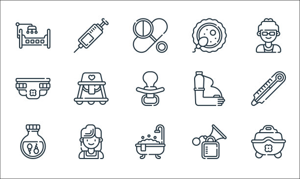 母线图标线性集质量线集图片下载