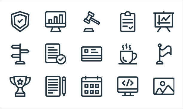 业务线图标线性集质量线集图片下载