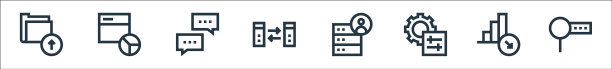 大数据线图标线性集质量线集图片下载