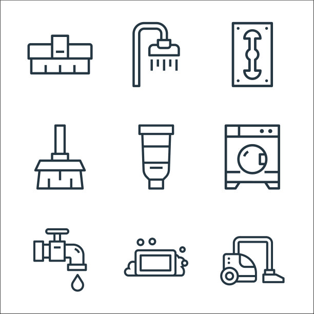 卫生线图标线性集质量线集图片下载