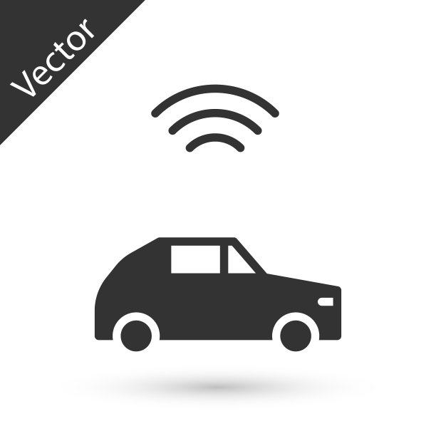灰色智能汽车系统与无线连接图片下载