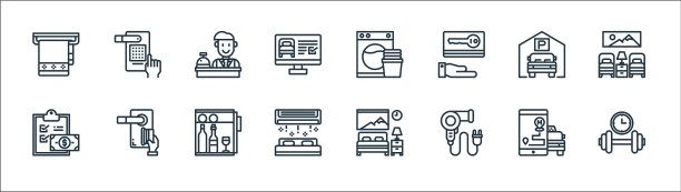 酒店线路图标线性设置质量线设置这样图片下载