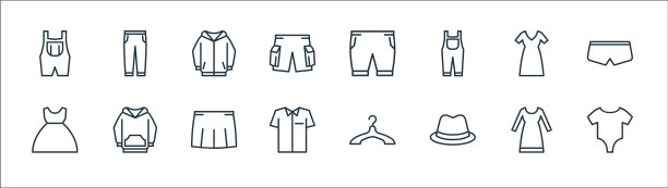 衣柜线图标线性集质量线集图片下载